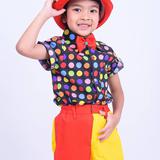 ชุดไทยเด็กชายย้อนยุค เสื้อลายจุดกับกางเกงสองสี รูปเล็กที่ 4